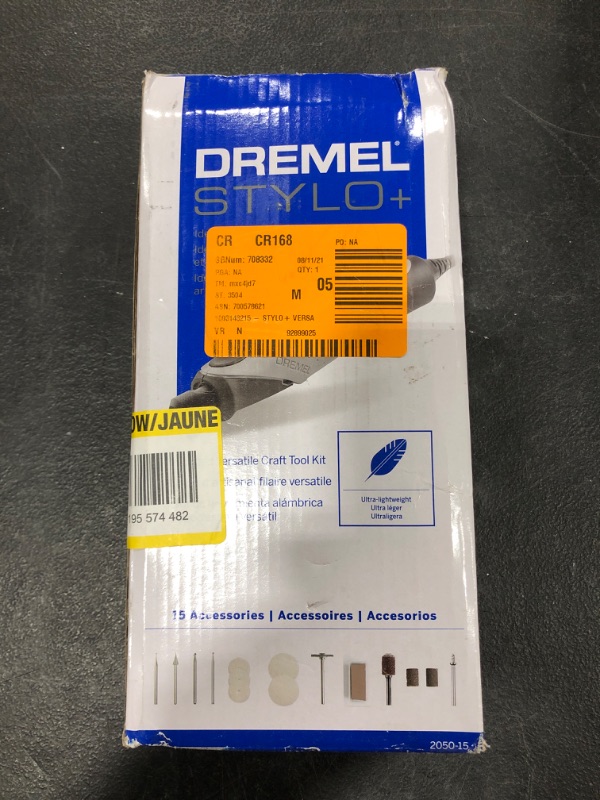 Photo 2 of Dremel 2050-15 Stylo+ Versatile Craft Rotary Tool, Wood Carving Detail Tool, Perfect for Glass Etching, Leather Burnishing, Jewelry Making, Polishing, Woodworking and More Craft Projects , Gray
