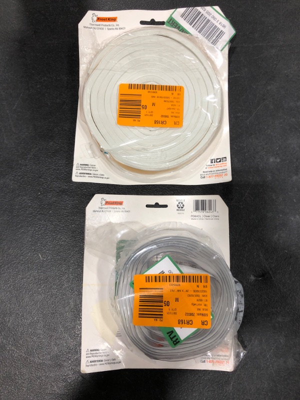 Photo 2 of FROST KING Premium Rubber Seal & Patio Door Self-Stick Weatherseal, Lot of 2 Items.