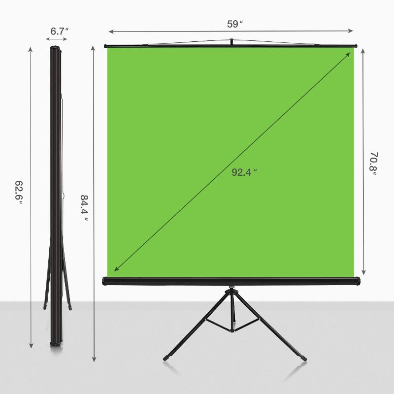 Photo 2 of Yesker Green Screen Photo Video Studio Backdrop Mounts On Tripod Portable Anti-wrinkle Collapsible Chroma Key Panel Background with Aluminum Alloy Stand Quick Assembly for Video Studio Shoot Game Live
