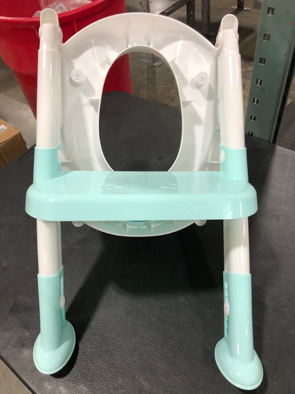 Photo 1 of Potty Training Seat with Step Stool Ladder,SKYROKU Potty Training Toilet for Kids Boys Girls Toddlers-Comfortable Safe Potty Seat with Anti-Slip Pads Ladder (Blue)
