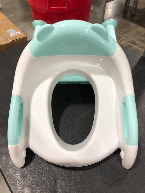 Photo 1 of Potty Training Seat with Step Stool Ladder,SKYROKU Potty Training Toilet for Kids Boys Girls Toddlers-Comfortable Safe Potty Seat with Anti-Slip Pads Ladder (Blue)
