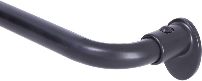 Photo 1 of Eclipse EC Wrap Around Window Curtain Rod, 48-86", Black
