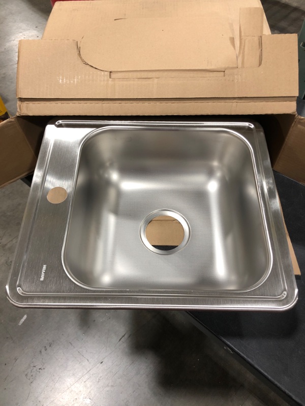 Photo 2 of Dayton D117191 Single Bowl Top Mount Stainless Steel Bar Sink
