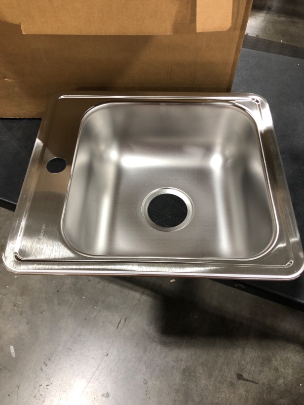 Photo 2 of Dayton D117191 Single Bowl Top Mount Stainless Steel Bar Sink
