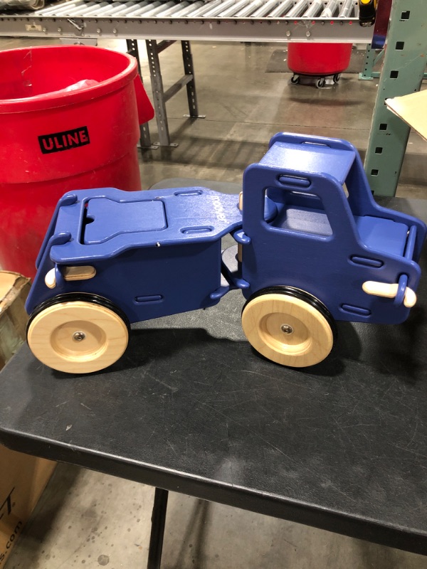 Photo 2 of Moover® Wooden Dump Truck in Blue, Toy
