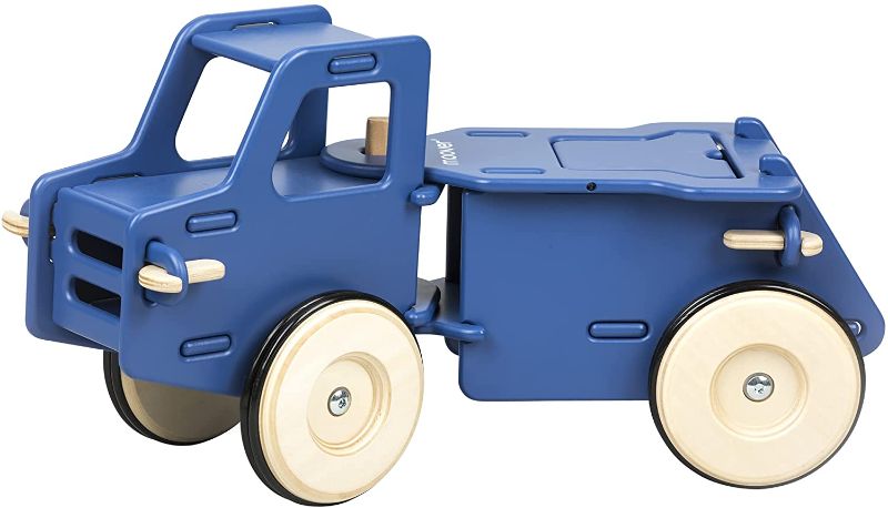 Photo 1 of Moover® Wooden Dump Truck in Blue, Toy
