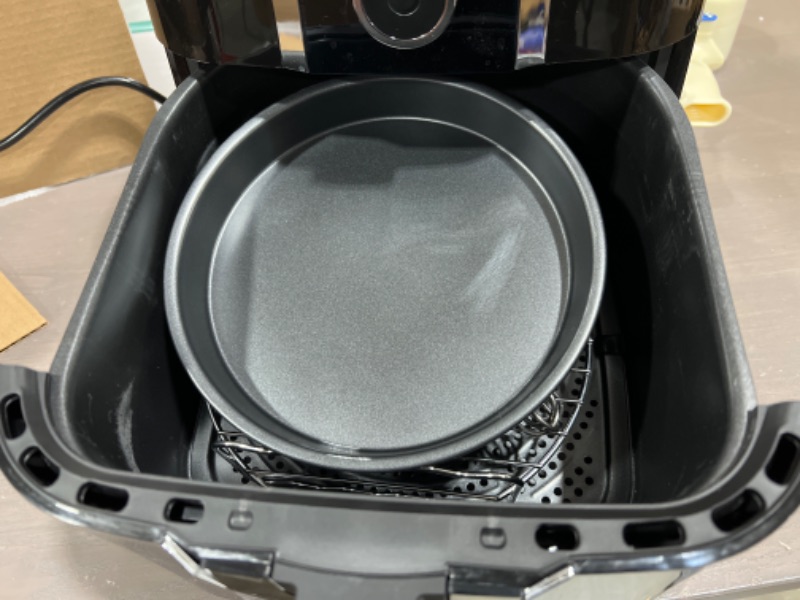 Photo 1 of Aria Teflon-Free 7 Qt. Premium Ceramic Air Fryer with Recipe Book, Black
