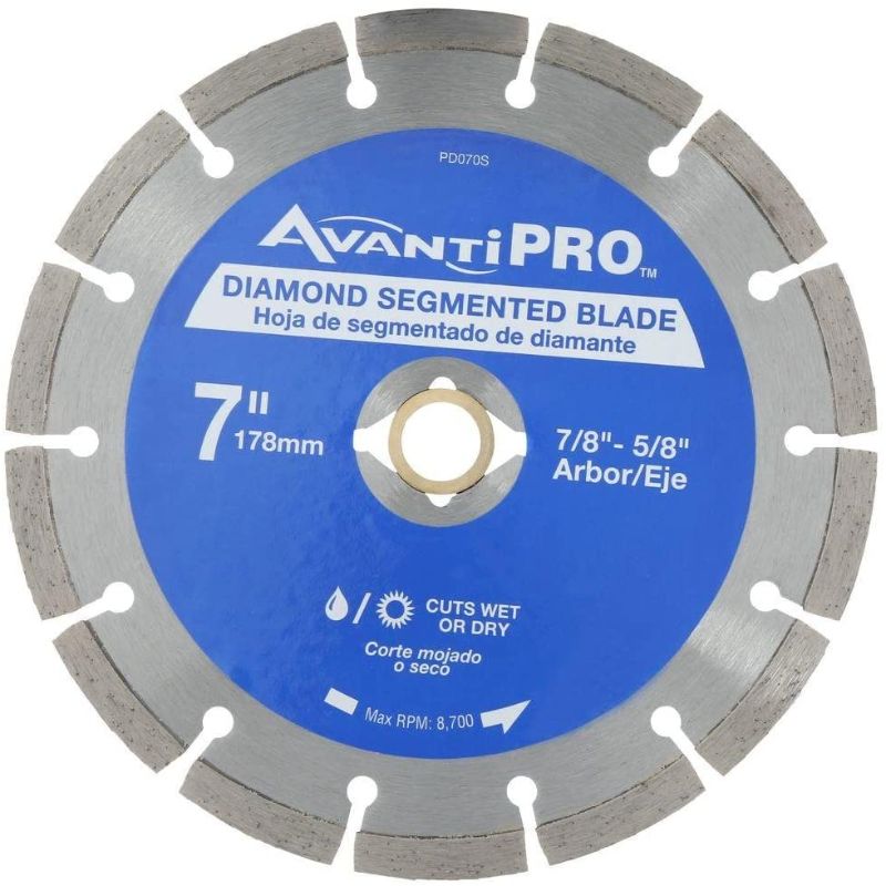 Photo 1 of Avanti Pro 7 in. Segmented Diamond Blade
LOT OF 2. USED CONDITION.