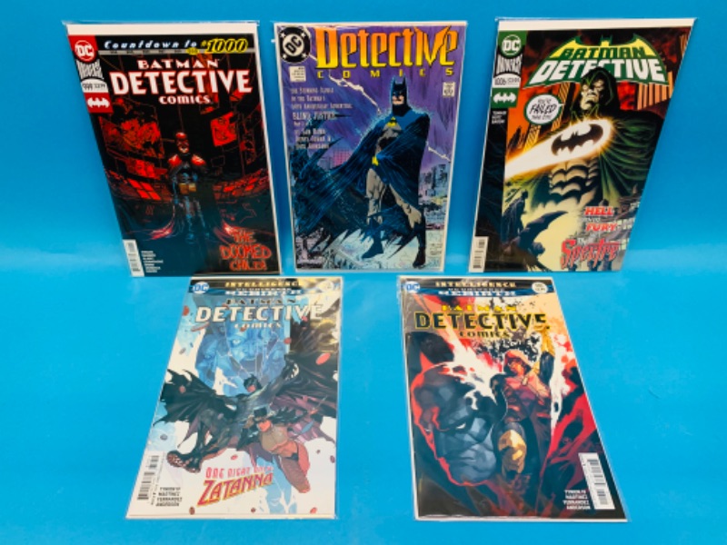 Photo 1 of 776098…5 Batman detective comics in plastic sleeves 