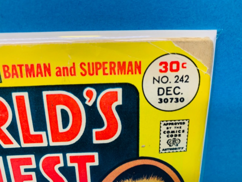 Photo 2 of 776131…vintage $.30 and $.40 Superman comics in plastic sleeves-damage/wear see photos 