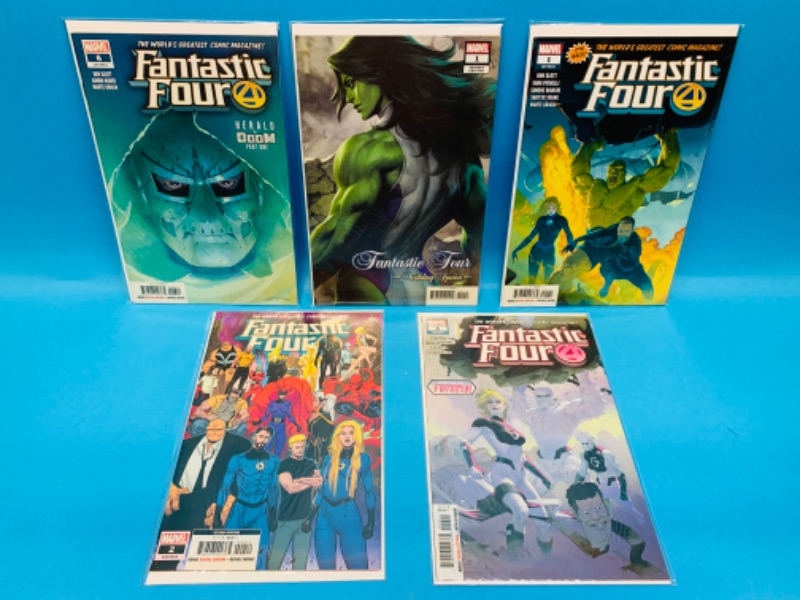 Photo 1 of 776163…5 fantastic four comics in plastic sleeves 