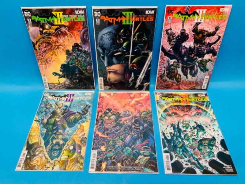 Photo 1 of 776164…6 Batman and ninja turtles comics in plastic sleeves 