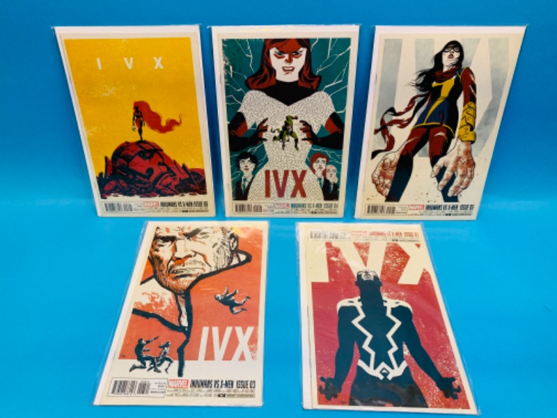 Photo 1 of 776172…inhumans vs. X-men comics in plastic sleeves 