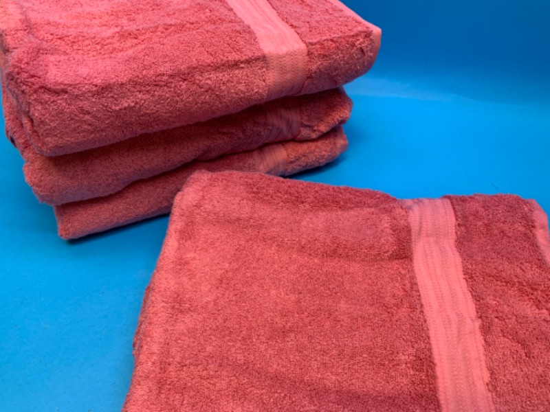 Photo 1 of 776273… 4 large 30 x 54 antimicrobial fluffy bath towels 