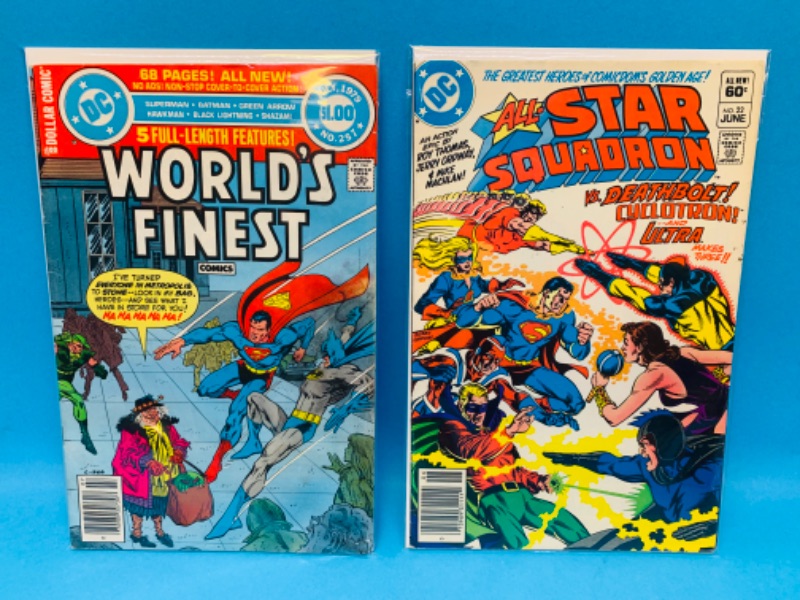 Photo 1 of 776302…vintage DC comics in plastic sleeves- shows some wear from age 