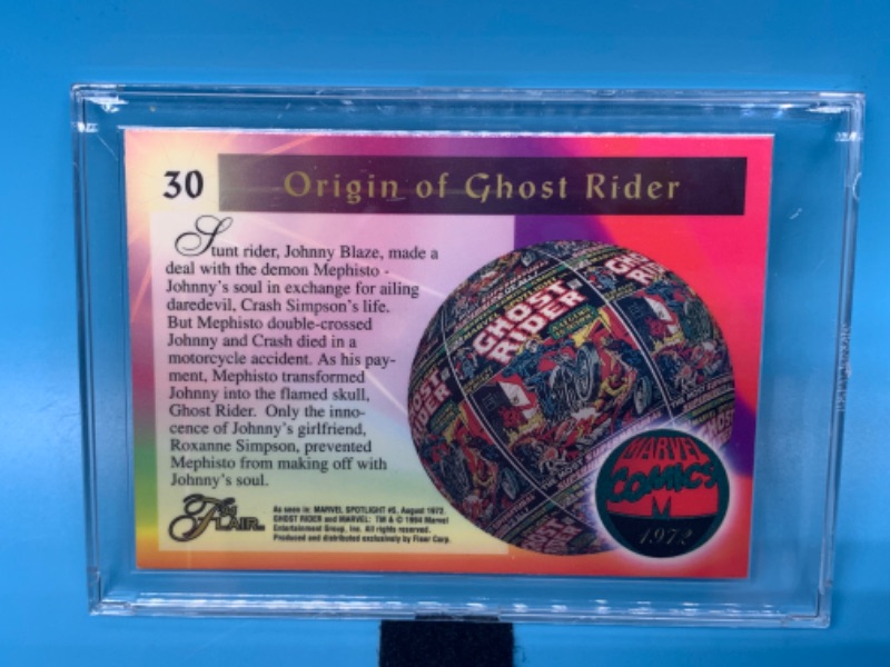 Photo 2 of 776344…flair ghost rider card 30 in hard plastic case 