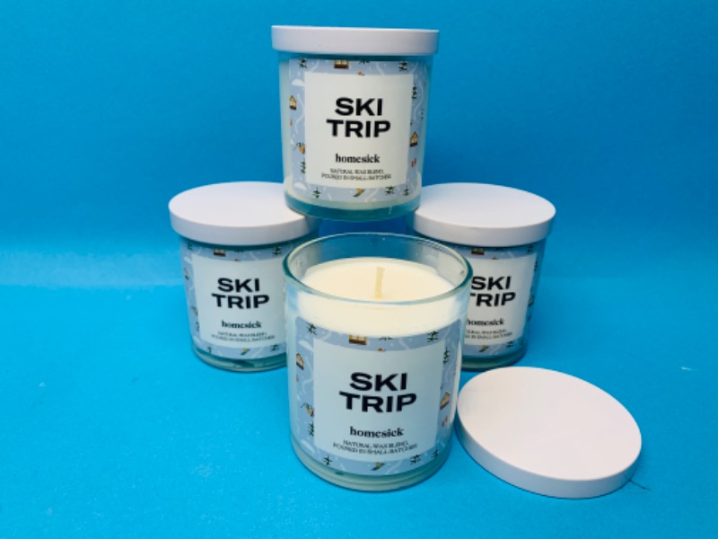 Photo 1 of 776751…4 natural wax blend candles- ski trip 