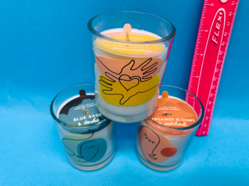 Photo 1 of 776773… 3 scented 3.5 oz. Candles 