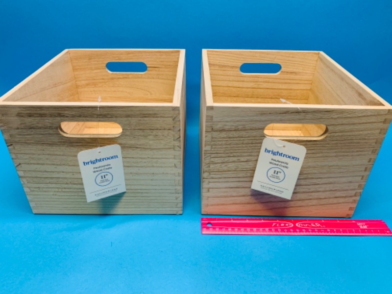 Photo 5 of 776825… 2 paulownia wood crates 11”