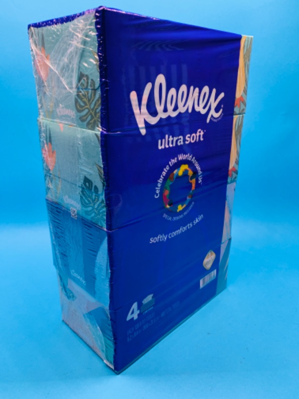 Photo 1 of 776867… 4 boxes of 3-ply Kleenex ultra soft tissues 120 per special designed box 