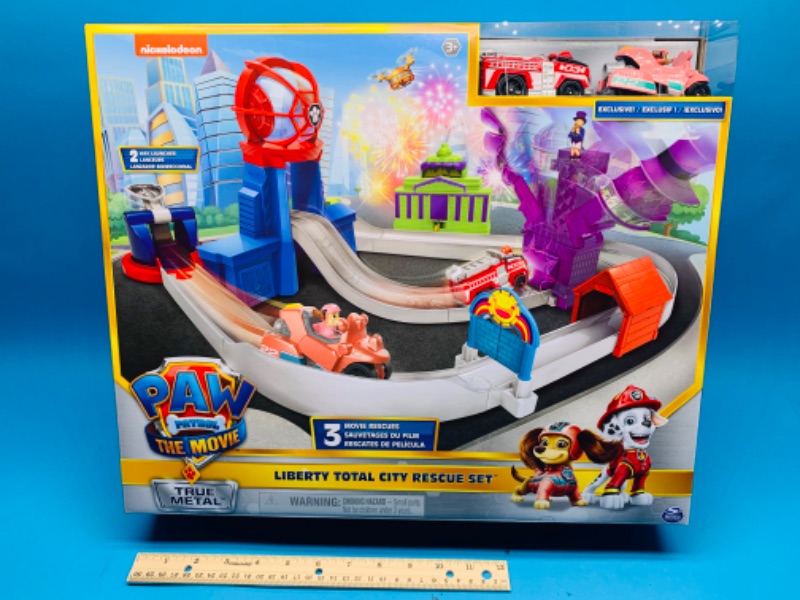 Photo 1 of 776888… paw patrol true metal liberty total city rescue set with duel launcher 