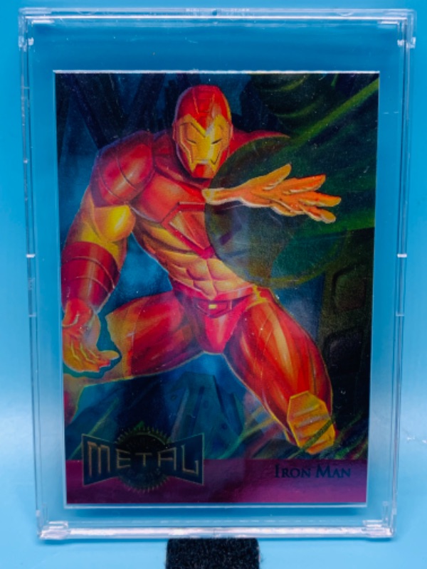 Photo 1 of 776930…marvel metal blaster iron man card 7 limited edition in hard plastic case 