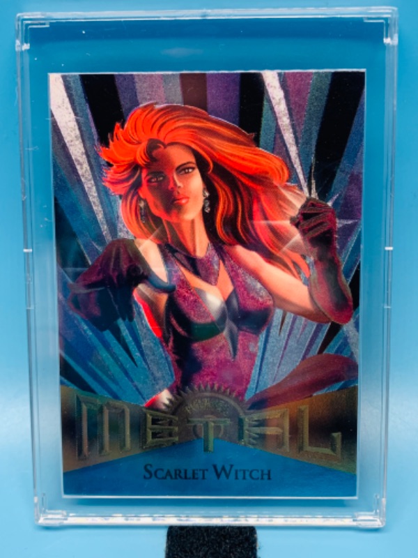 Photo 1 of 776932…marvel metal scarlet witch card 25 in har plastic case 