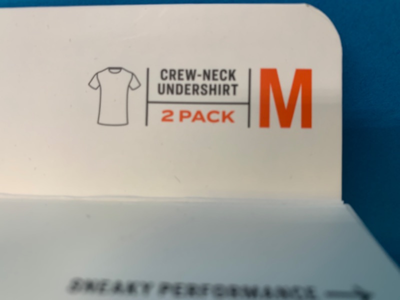 Photo 2 of 777059… 2 pack of super soft crew neck black undershirts size medium 