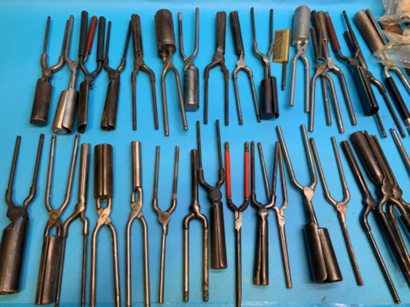 Photo 2 of 777085…vintage metal curling irons and hot combs-shows wear from age 