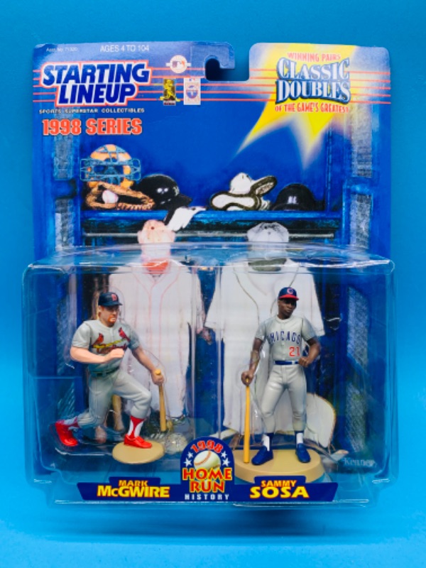Photo 1 of 777218…starting line up Classic doubles McGwire and Sosa baseball figures