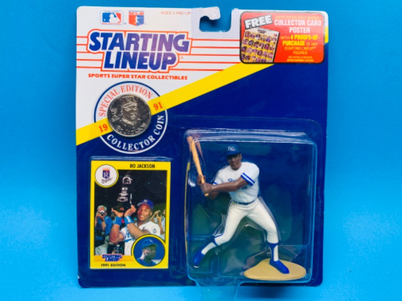 Photo 1 of 777229…starting line up Bo Jackson figure with collector coin