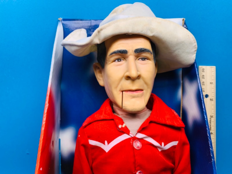 Photo 4 of 777234…box has some damage vintage George W. Bush country superstar animated figure needs batteries 