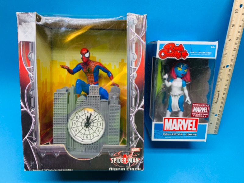 Photo 1 of 777245…marvel spider-Man alarm clock and rock candy figure 