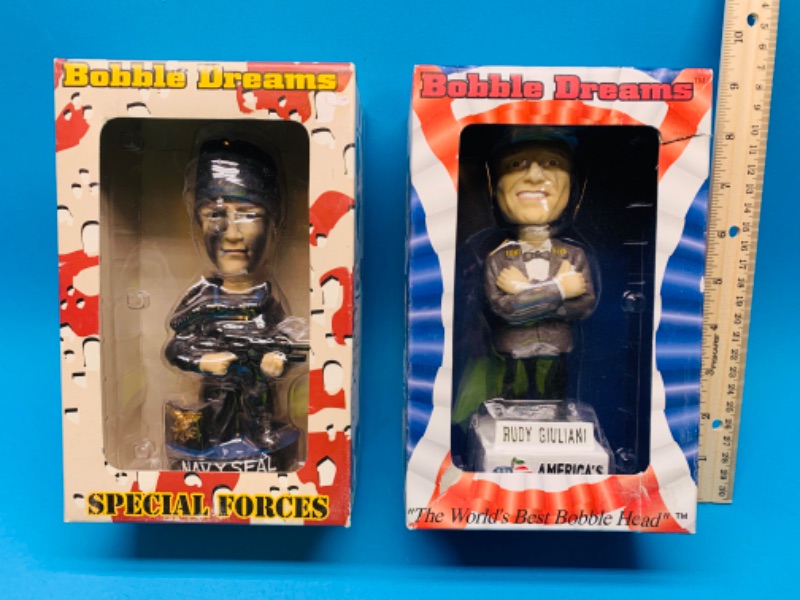 Photo 1 of 777236…2 bobble dreams bobble head figures Rudy Giuliani and special forces