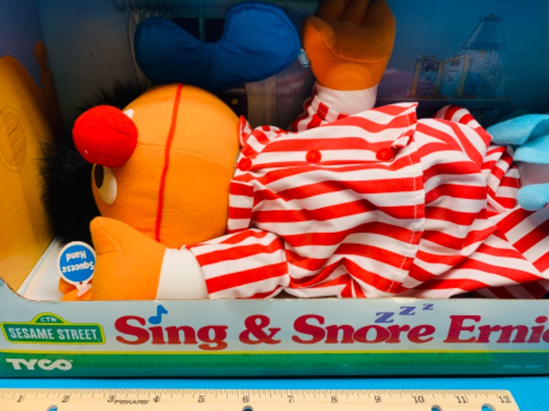 Photo 2 of 777238… vintage sesame Street sing and snore Ernie Doll will need batteries 