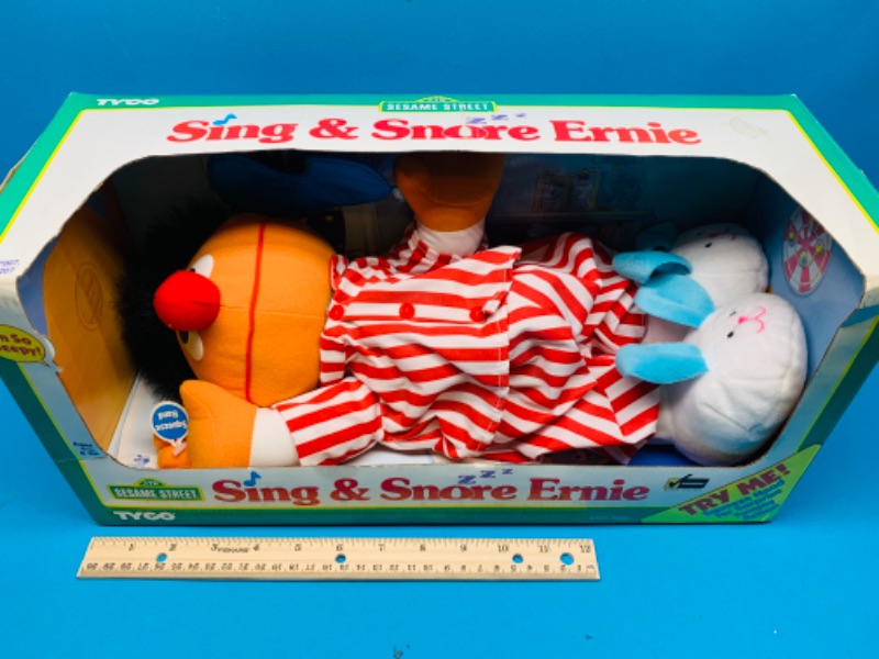 Photo 1 of 777238… vintage sesame Street sing and snore Ernie Doll will need batteries 