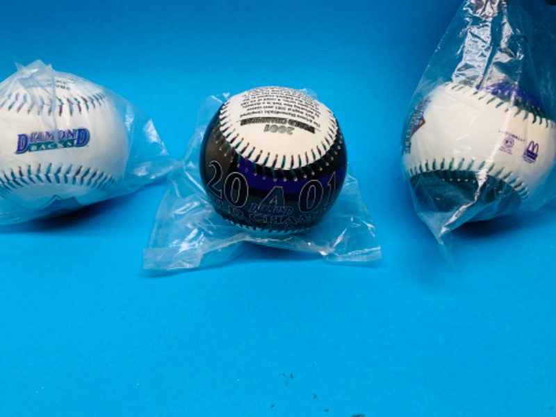 Photo 3 of 777241…3 sealed vintage diamondbacks McDonald’s baseball championship balls 