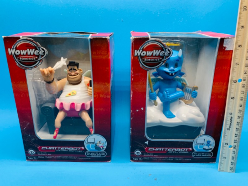 Photo 1 of 777246…2 woowee robotics chatterbot programmable figures -never used