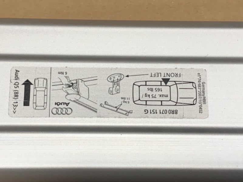 Photo 5 of 777389…Audi Q5 roof rack cross bars 