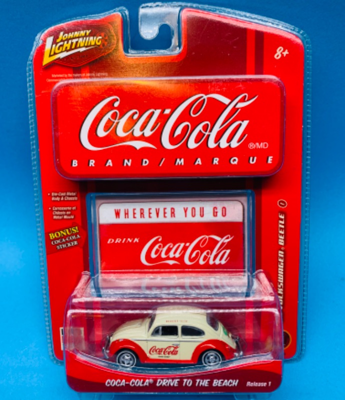 Photo 1 of 777434…Johnny Lightning Coca Cola VW Beetle and sticker 