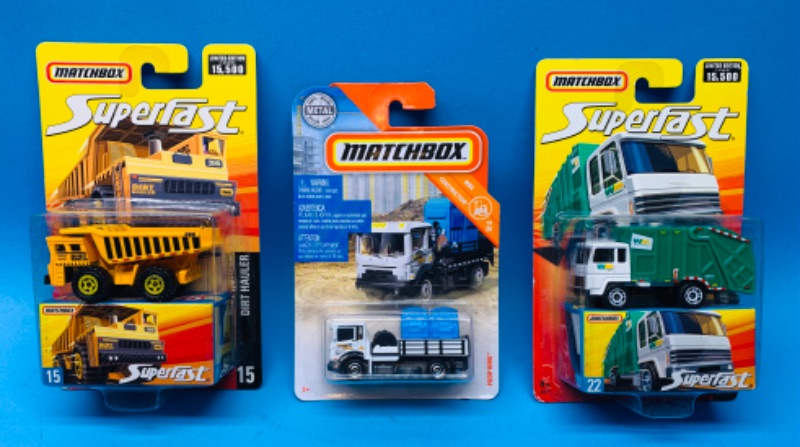 Photo 1 of 777444…3 matchbox die cast work trucks 