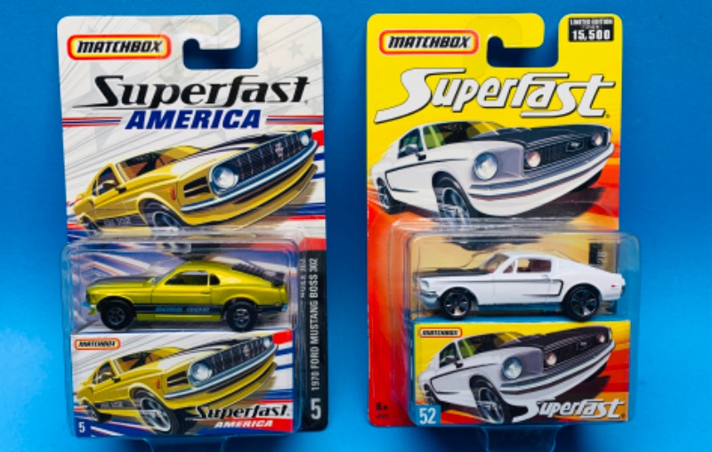 Photo 1 of 777445…2  matchbox superfast die cast mustangs 