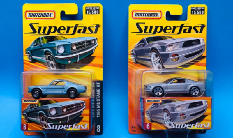 Photo 1 of 777450…2  matchbox superfast die cast mustangs with boxes