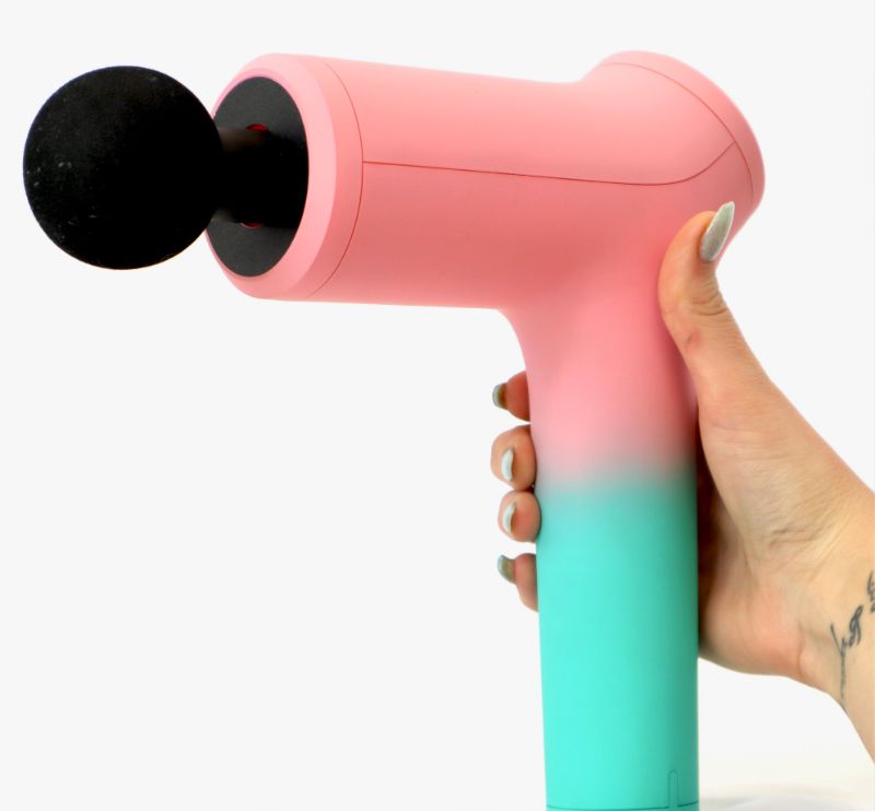 Photo 2 of BCORE MASSAGE GUN CHARGES 6 HOURS FOR FULL POWER 10 SPEED LEVELS 6 ADJUSTABLE HEADS FOR UPPER BODY OR LOWER BODY COLOR MINT AND PINK NEW $125.99