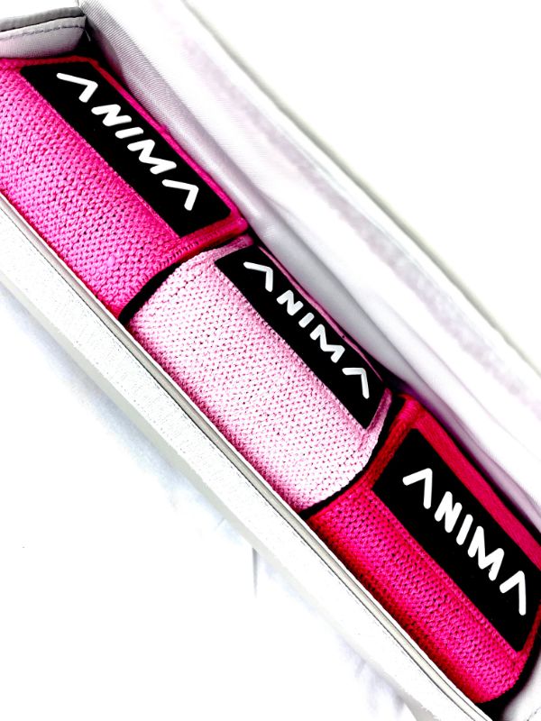 Photo 2 of ANIMA EXERCISE RESISTANCE BANDS FOR LEGS AND BUTT ANTI SLIP AND ROLL WORKOUT FOR SQUAT GLUTE HIP TRAINING 3 LEVELS WITH SPORTS BELT KEEPING ALL YOUR BELONGINGS CLOSE NEW  $79.99