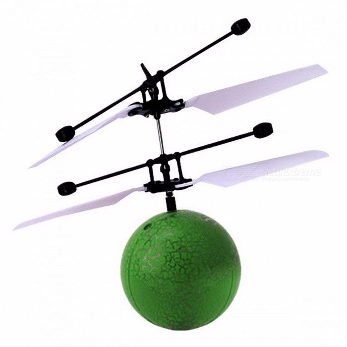 Photo 1 of FLYING LED BALL HOVERS UP TO 15 FEET SENSOR ON THE BOTTOM  OF TOY TO START USB CHARGING COLOR GREEN NEW $13.99