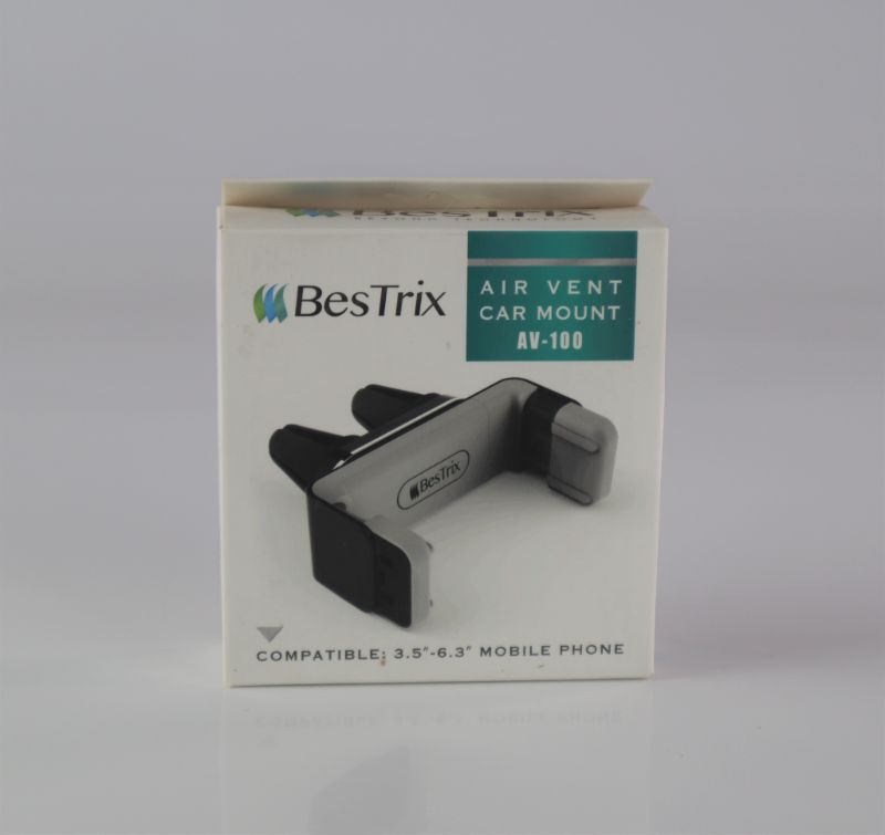 Photo 1 of BESTRIX AIR VENT PHONE MOUNT ANTI SKID RUBBER PADS FITS ANY SMARTPHONE AND CASE 360 ROTATING VIEWING ALSO CAN BE USED AS PHONE STAND ANYWHERE YOU GO NEW COLOR GRAY AND BLACK $19.99