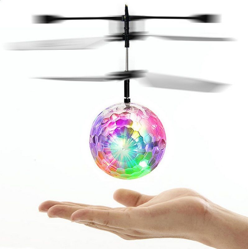 Photo 1 of IFLY BALL DRONE EQUIPPED WITH BRIGHT AND COLORFUL DISCO LIGHTS BALL SENSE WHEN AN OBJECT I UNDERNEATH IT AND WILL FLY AWAY WILL STOP ONCE IT HITS ANOTHER OBJECT WINGS ARE NON TOXIC ABS MATERIAL NEW $10.99