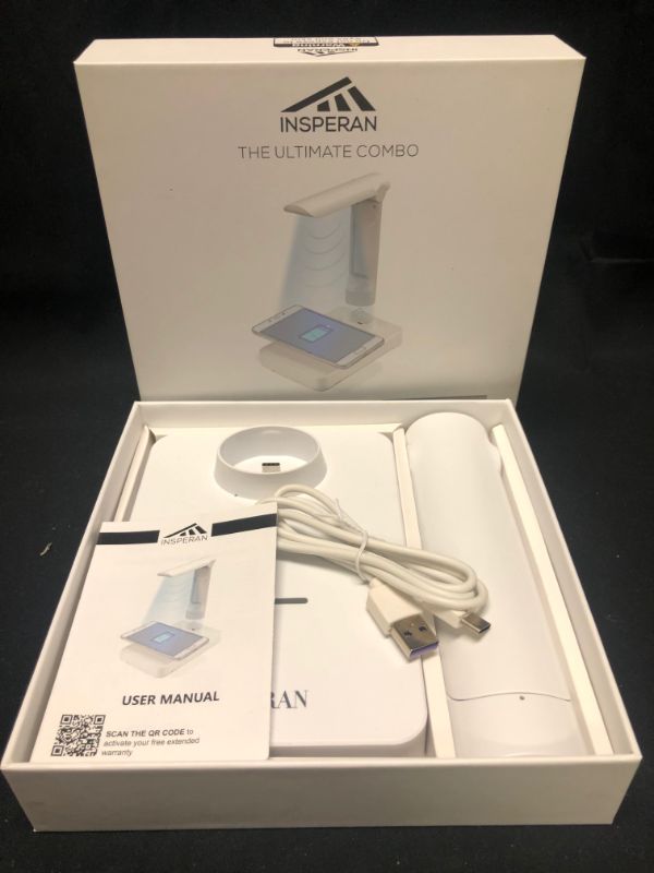 Photo 2 of INSPERAN ULTIMATE COMBO DETACHABLE STERILIZING WAND AND MULTIUSE WIRELESS CHARGING STATION ELIMINATES 99 PERCENT OF GERMS NEW IN BOX
$159
