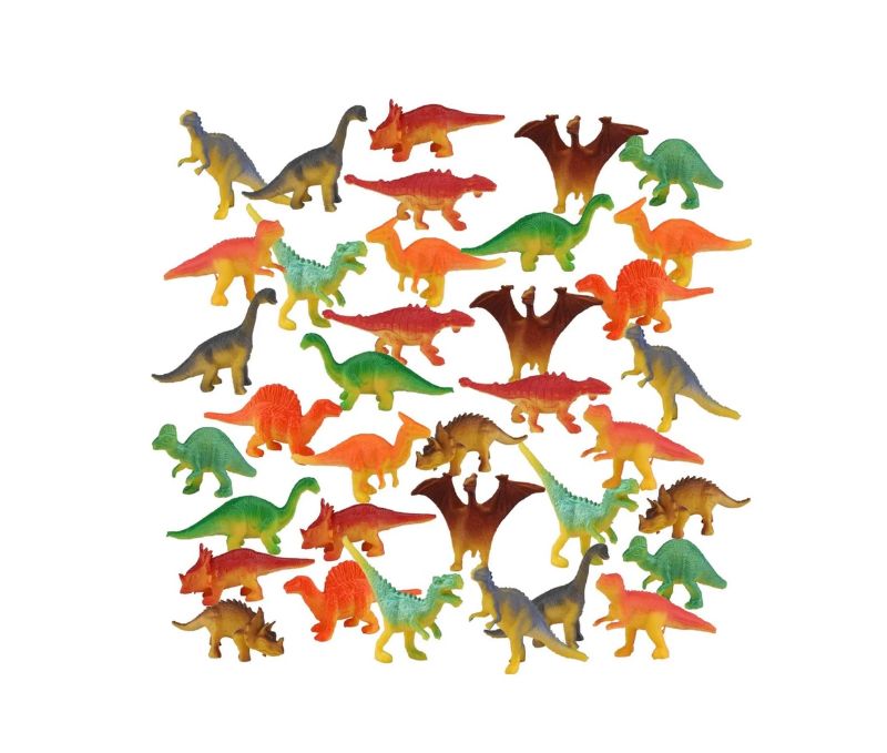 Photo 2 of  MINIATURE DINOSAUR BUNDLE SET COMES WITH 36 SMALL DINOSAUR TOYS A PLACEMAT AND 10 TOY PROPS STIMULATE HOURS OF IMAGINATION AND FUN  NEW IN BOX $37.99
